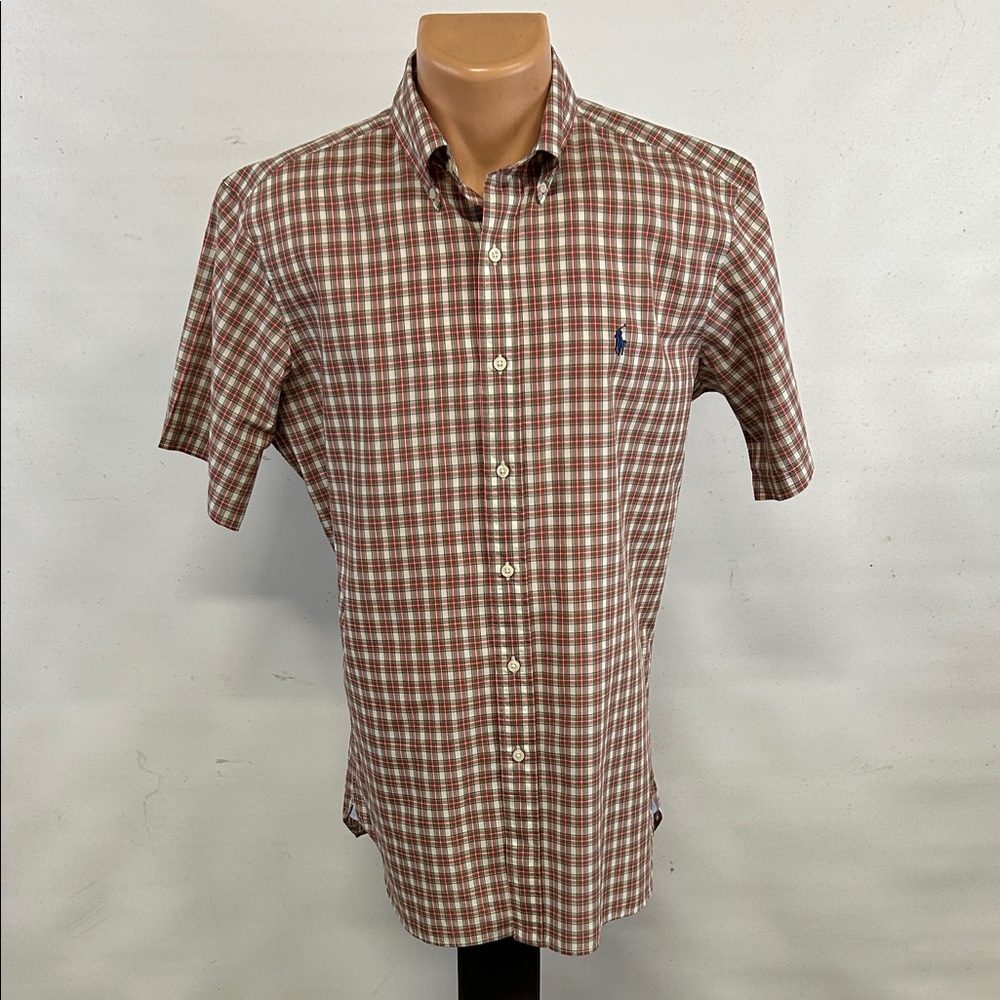 Ralph Lauren short sleeve button down collar shirt.  M